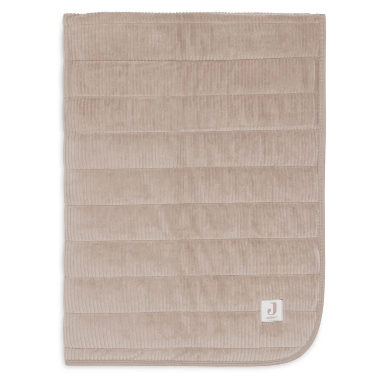 Wiegdekentje Jollein - Velvet rib milky coffee (75x100cm)