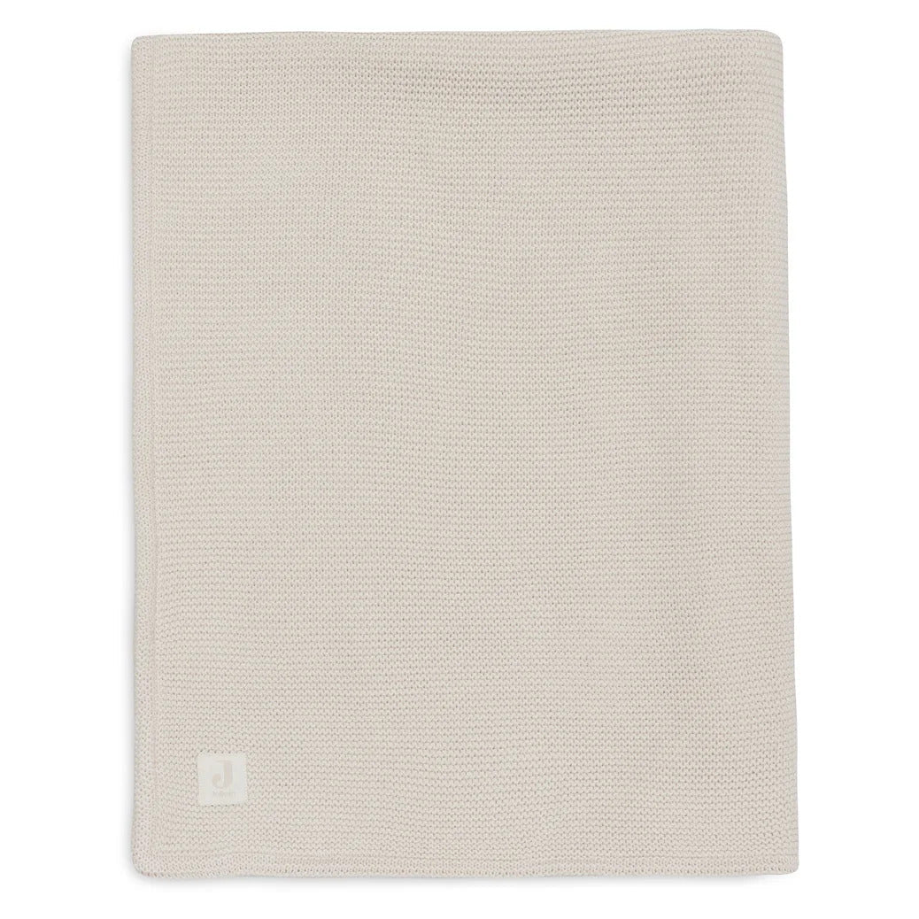 Wiegdekentje Jollein - Basic knit oatmeal/velvet (75x100cm)