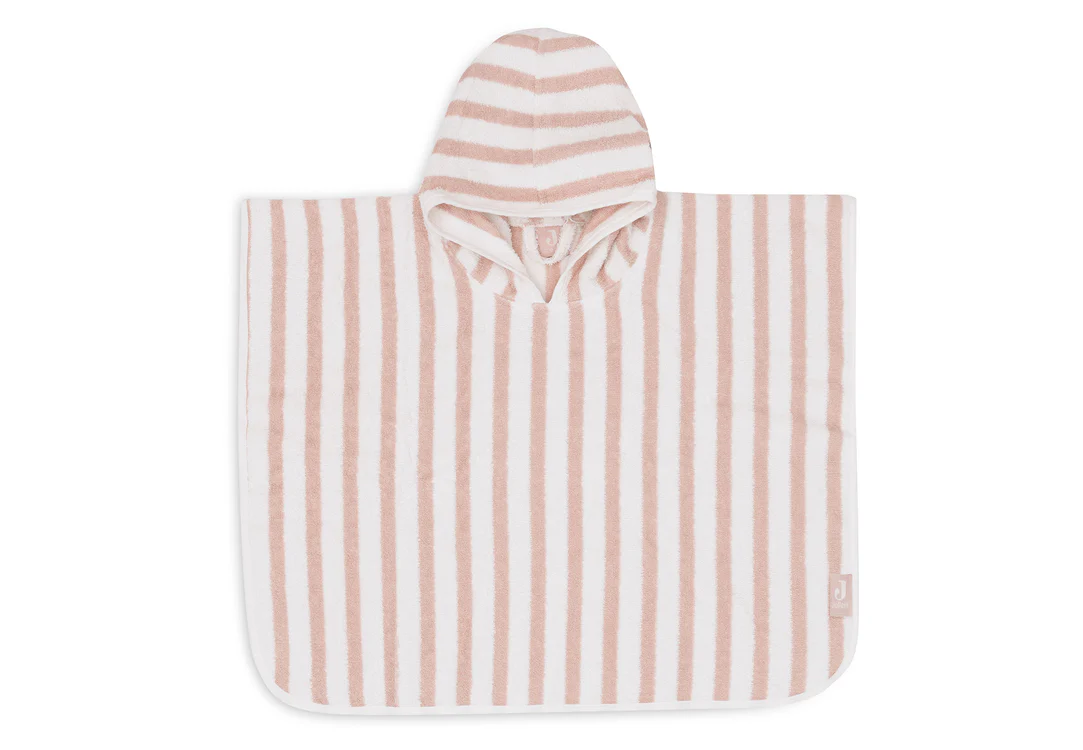 Poncho Jollein - Stripe Terry wild rose