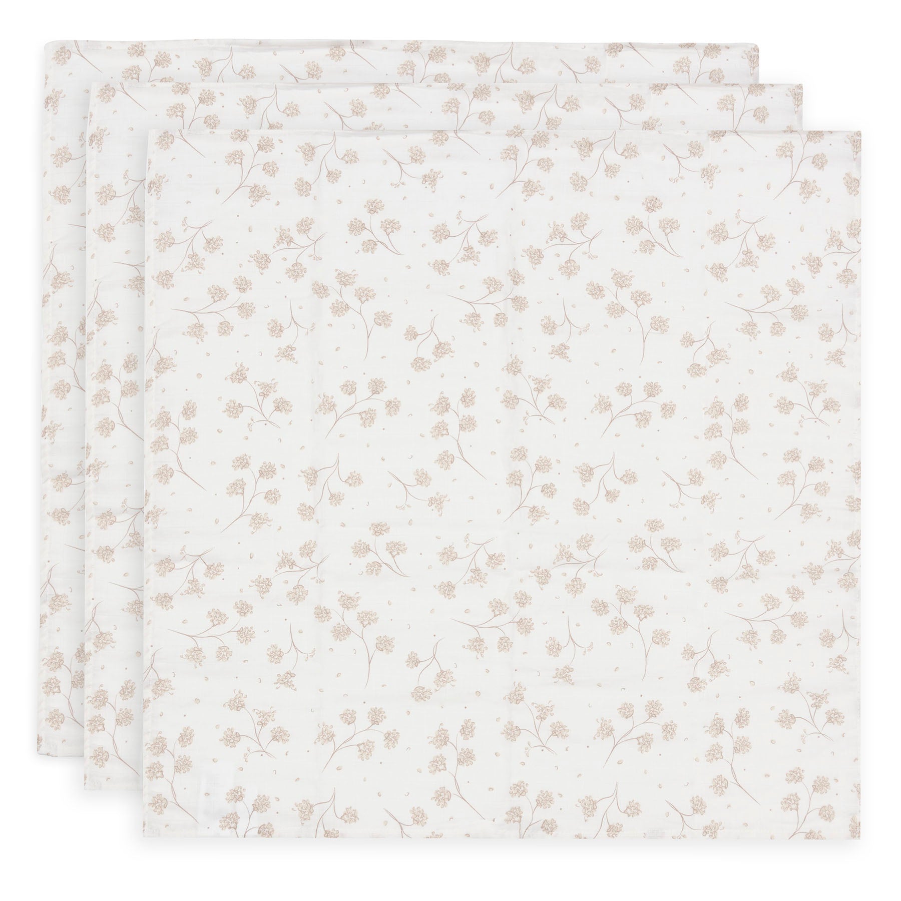 Tetradoek Jollein - Leafy dreams 70x70cm (set van 3)