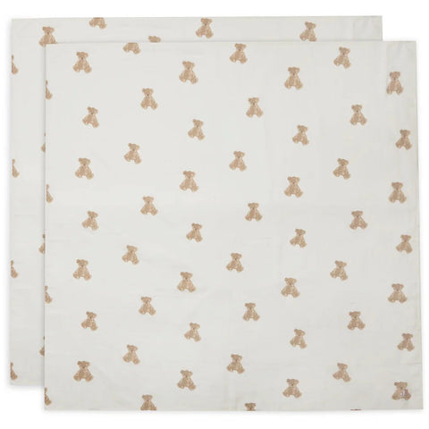 Tetradoek Jollein - Teddy bear 115x115cm (set van 2)