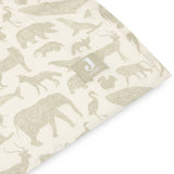 Tetradoek Jollein - Animals olive green 115x115cm (set van 2)
