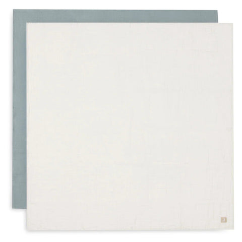 Tetradoek Jollein - Sea green/ivory 115x115cm (set van 2)