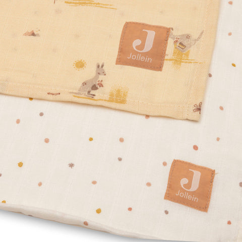 Tetradoek Jollein - Kangaroots 115x115cm (set van 2)