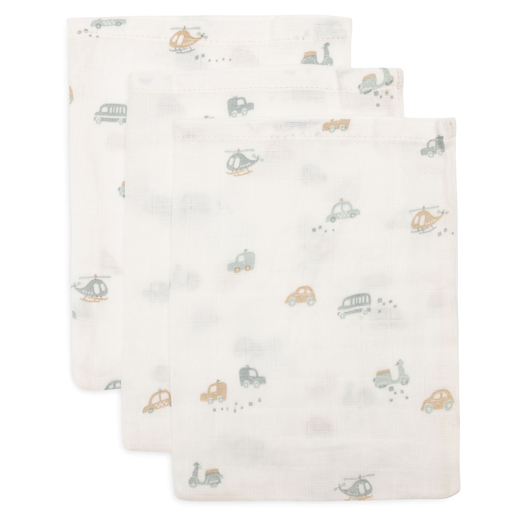 Tetra washandjes Jollein set van 3 - on the go