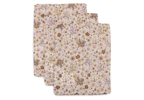 Tetra washandjes Jollein set van 3 - flower