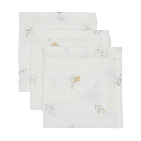 Tetra monddoekje Jollein set van 3 - Lovely Birds