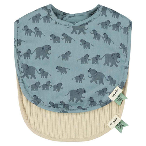Newborn slabbetjes Trixie set-van-3 - Enchanting elephant