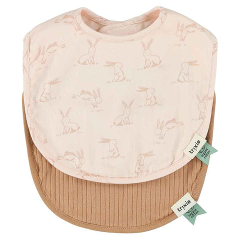 Newborn slabbetjes Trixie set-van-3  - Rosy rabbit