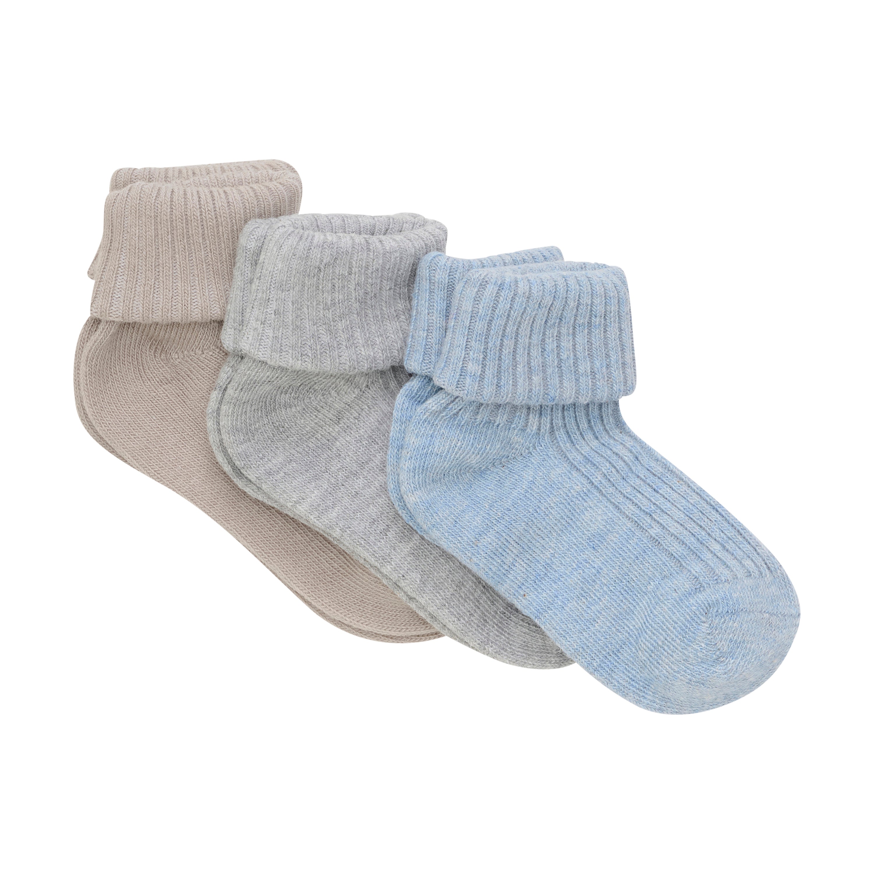 baby sokjes B4K - rib Winter Sky (set van 3)