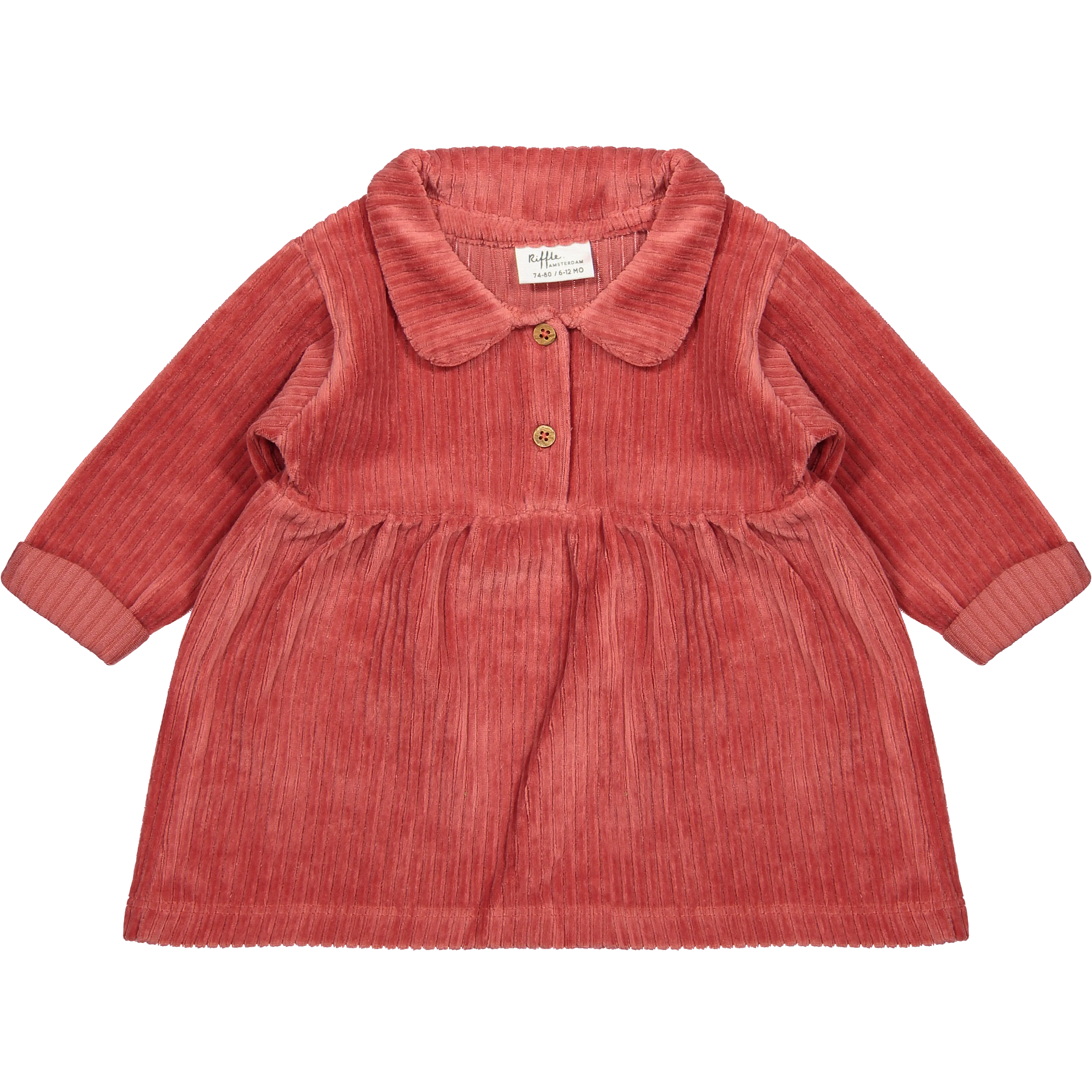 jurkje Riffle - Corduroy rib pink Amalia