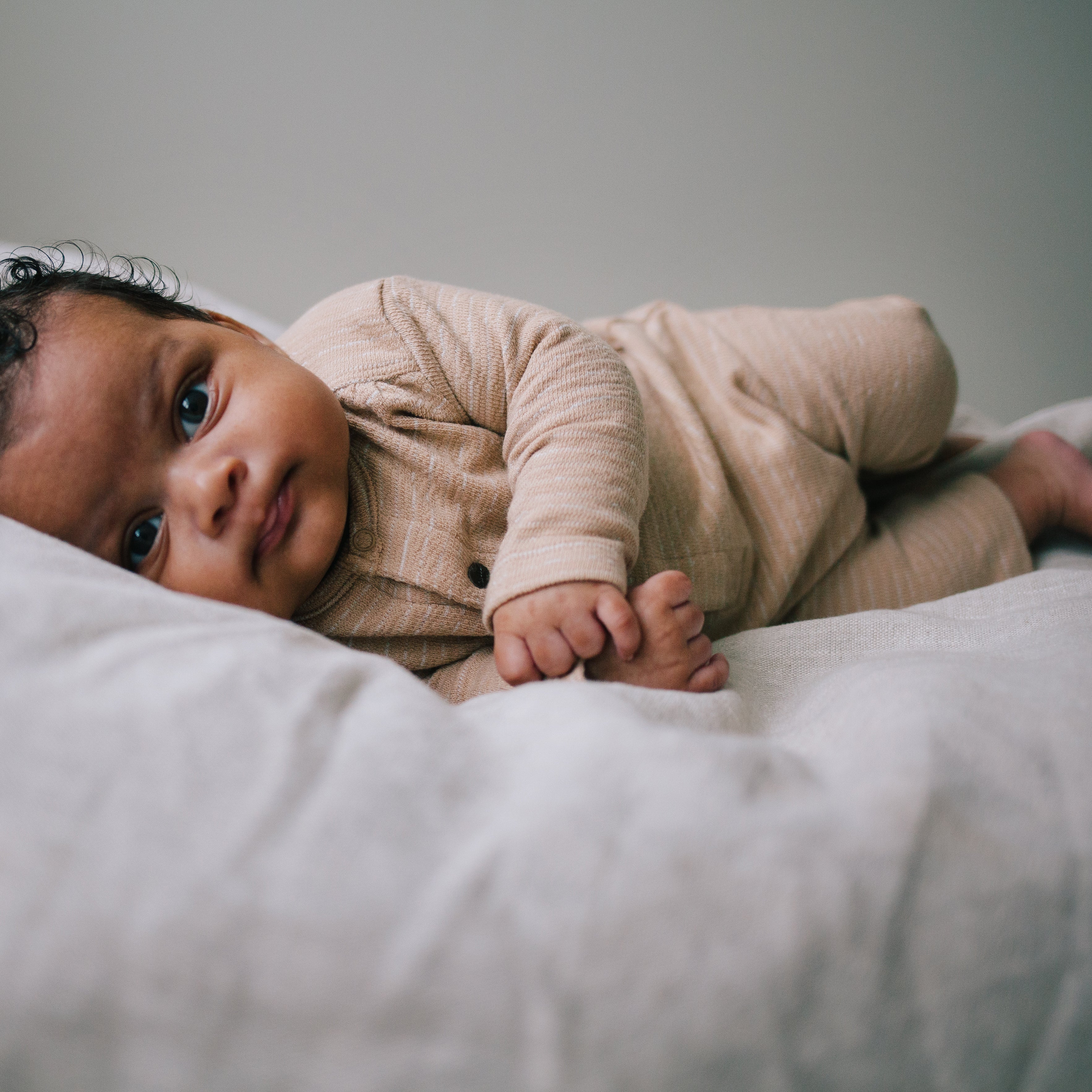 Onesie Riffle - Sky terry stripe