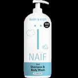 Reinigende wasgel & shampoo in 1 Naïf - 500ml (0% parfum)