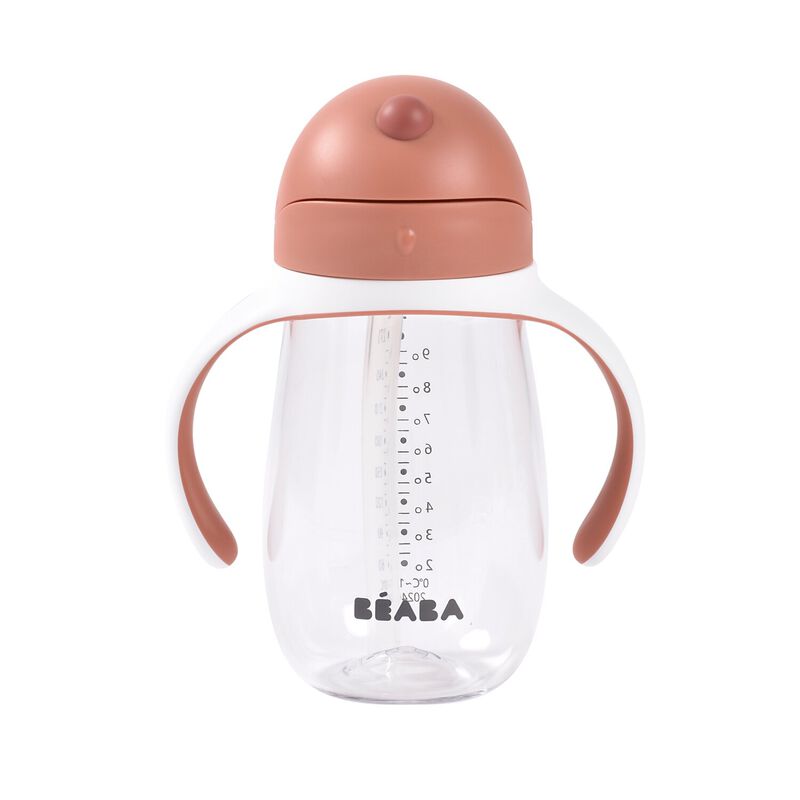 Drinkbeker met rietje Béaba - Terracotta