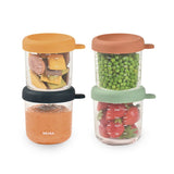 Glazen bewaarpotjes Béaba (set van 4)