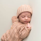 Babymuts Micu Micu - Newborn Crochet Old Rose