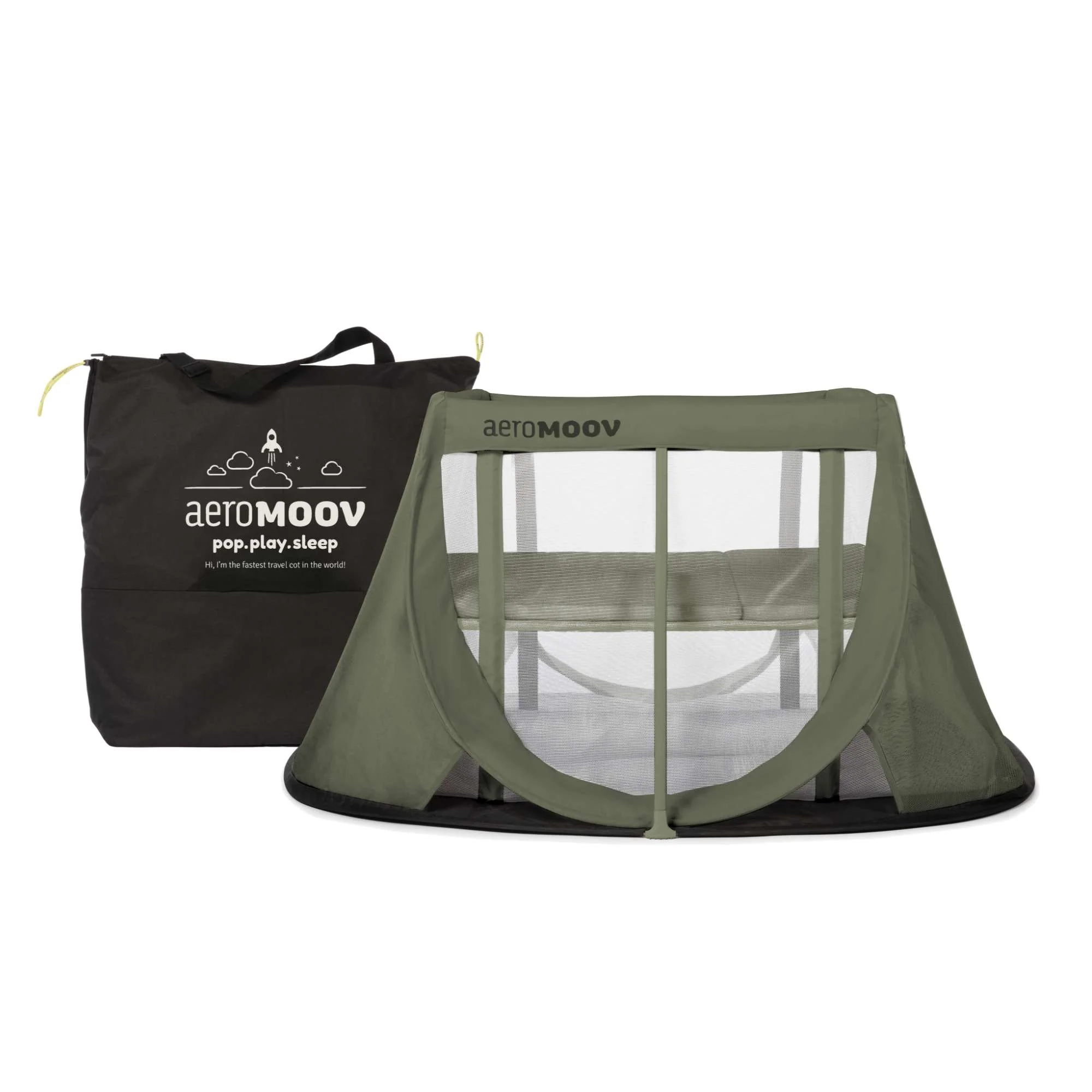Aeromoov instant travel reisbedje - moss green
