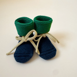 Booties HVID - Blue/grass 0-9 maanden