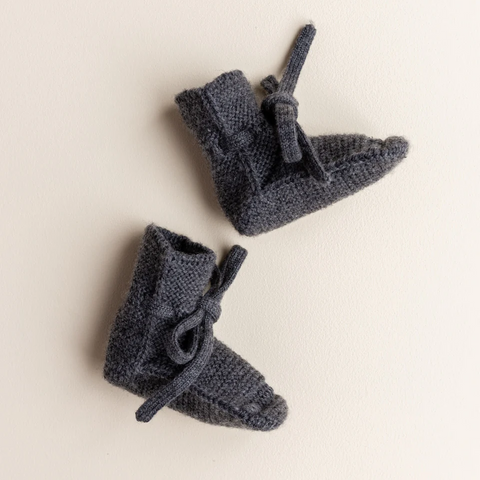 Booties HVID - Charcoal (9-15 maanden)