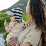 Cloby zonnehoedje UPF50+ - Navy Stripe/Sandy Beach