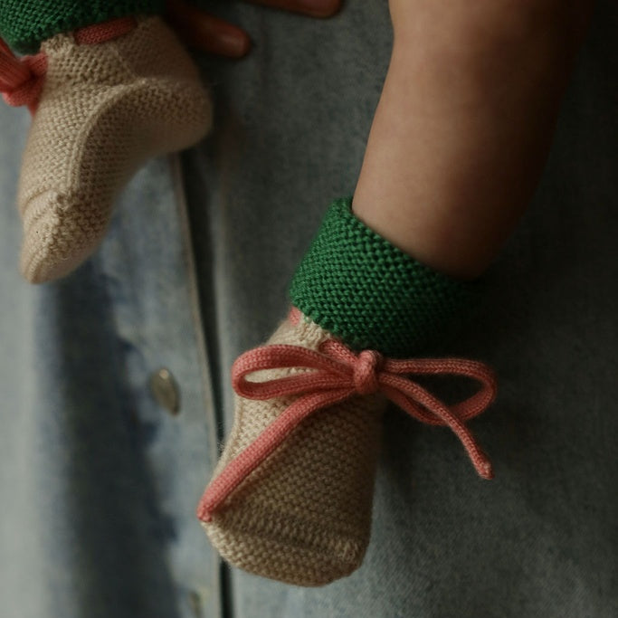 Booties HVID - Cream/Grass