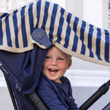 Leren swaddle clips Cloby - Navy Blue