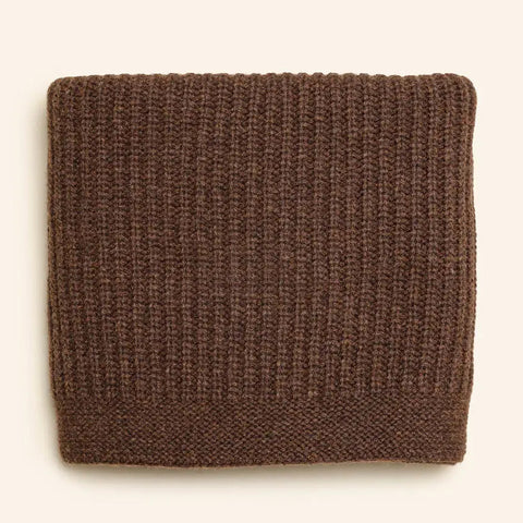 Kiki dekentje HVID - Dark Brown