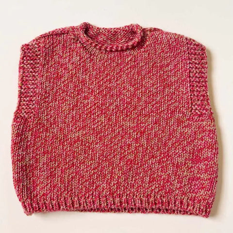 Vest Klara Hvid - Happy Melange Red