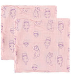 tetradoek B4K - Pippi Pink Otter 65x65cm