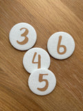 Cijferbuttons Liezelijn - cijfers 3-4-5-6 beige tetra