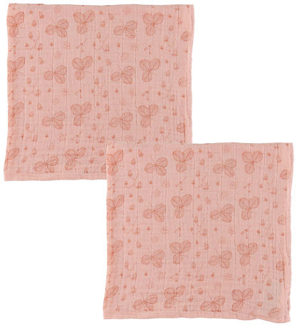 tetradoek B4K - Pippi pink leaves 65x65cm