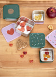 Snackdoosjes Lässig (set van 3) - Happy rascals heart lavender