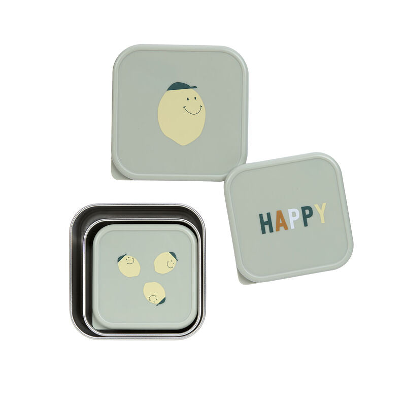 Snackdoosjes Lässig (set van 3) - Happy fruits lemon