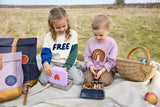 RVS Brooddoos Lässig - Little gang heart lilac