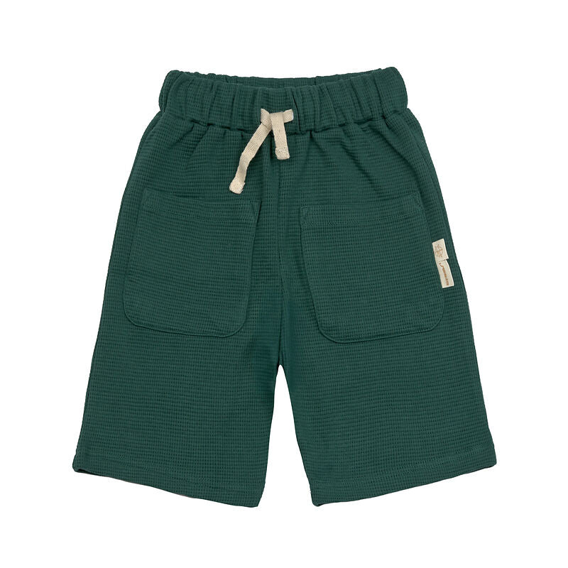 Short Lässig - Waffle dark green