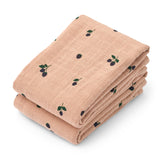 Tetradoek Liewood - Mini berry/pale tuscany (set van 2) 65x65cm