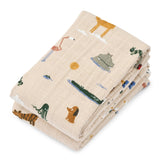 Tetradoek Liewood - Around the world (set van 2) 65x65cm