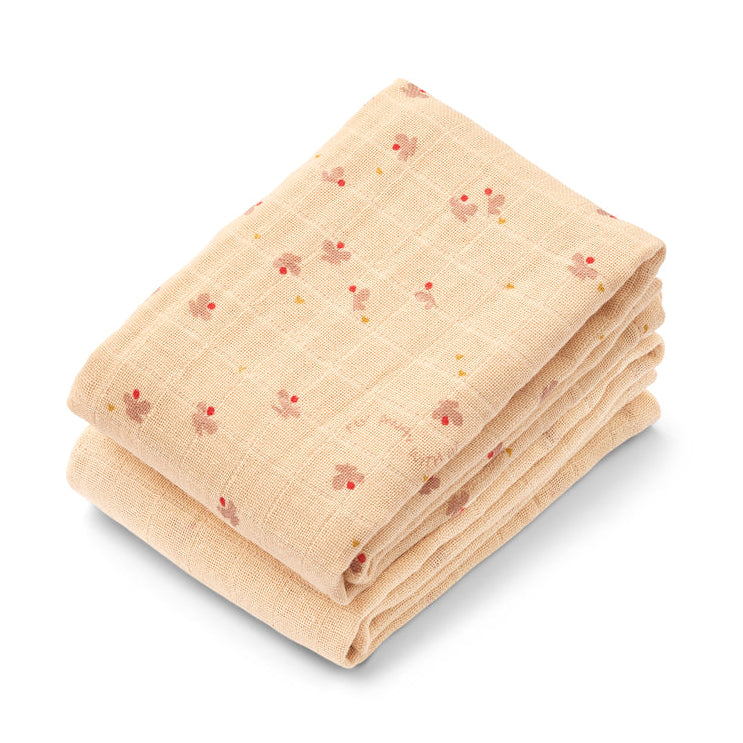 Tetradoek Liewood - Mini butterfly/apple blossom mix (set van 2) 65x65cm