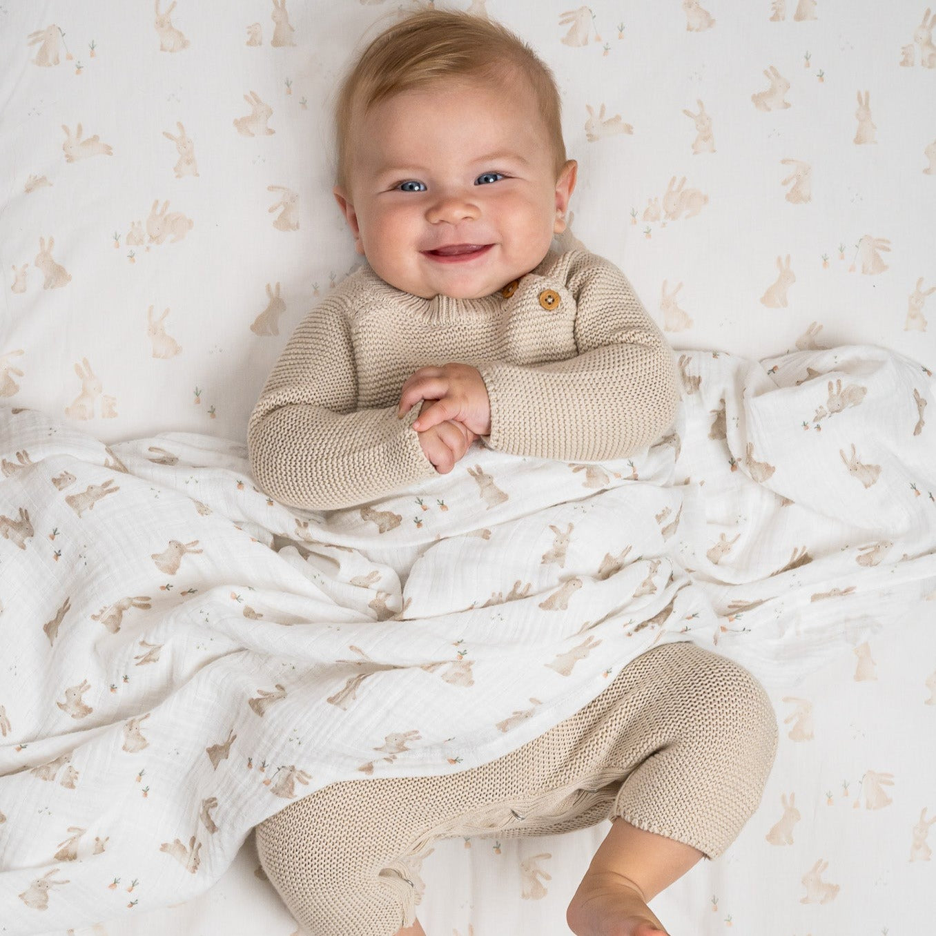Tetradoek Little dutch - Baby bunny 120 x120cm