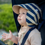 Cloby zonnehoedje UPF50+ - Navy Stripe/Sandy Beach