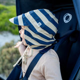 Cloby zonnehoedje UPF50+ - Navy Stripe/Sandy Beach