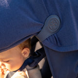 Leren swaddle clips Cloby - Navy Blue