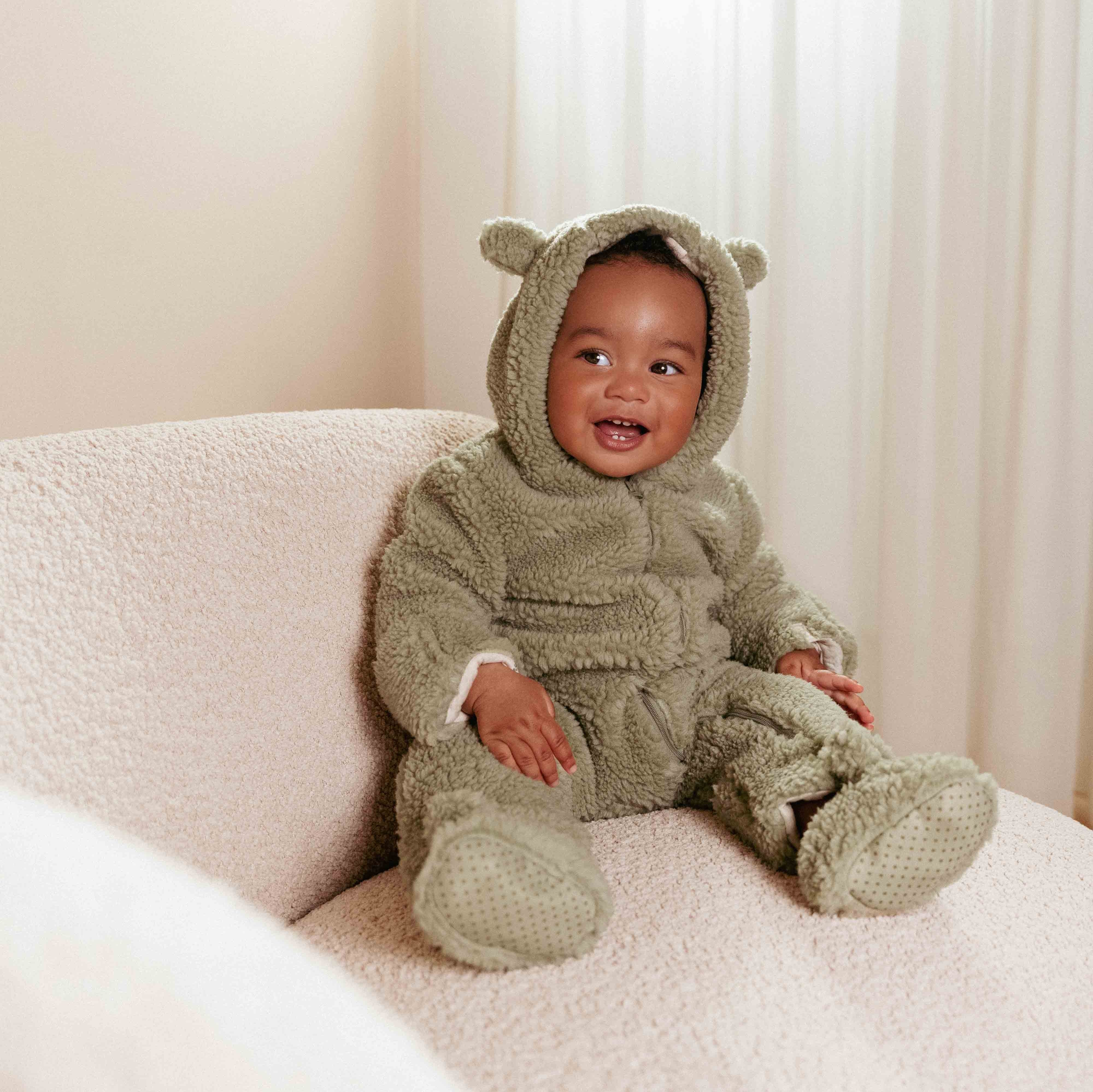 Teddy onesie Little Dutch - Soft green