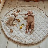 speelgoed opbergtas/speelmat Play & Go - Stripes blue organic
