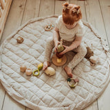 speelgoed opbergtas/speelmat Play & Go - Stripes blue organic
