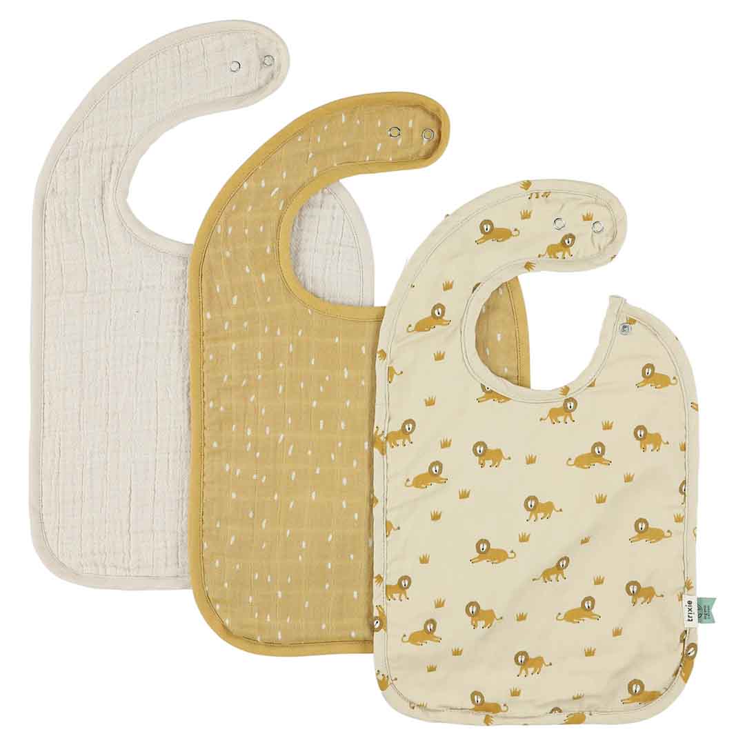 Slabbetjes Trixie set-van-3  - Lively lion