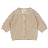 Gebreide vest Feetje - Taupe Melange