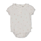 Romper feetje - Crincle delicate flower offwhite
