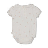 Romper feetje - Crincle delicate flower offwhite