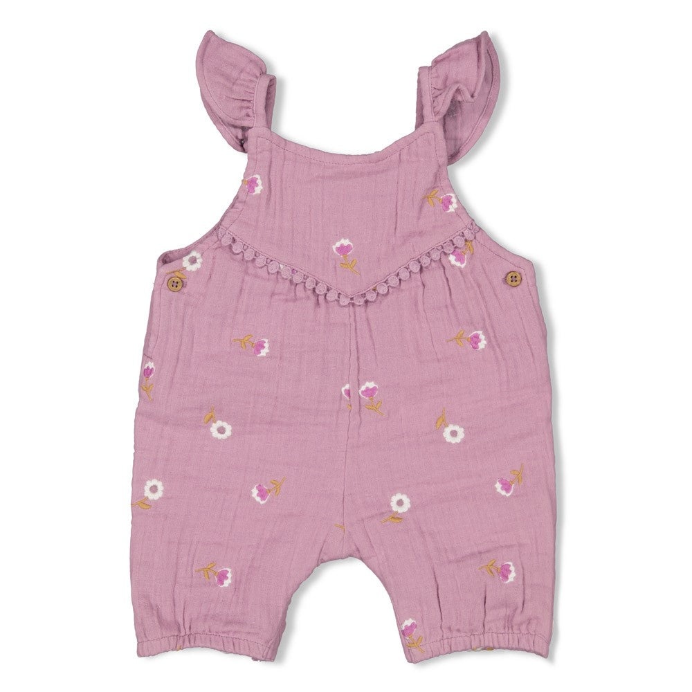 Jumpsuit Feetje - embroidery flower ranch violet